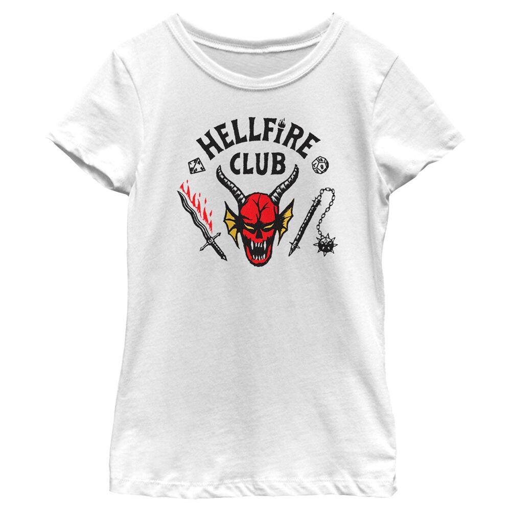 Girls Stranger Things Welcome To The Hellfire Club Tshirt